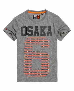 Superdry Osaka Mid Weight Férfi Pólók Szürke | OZAEY8429